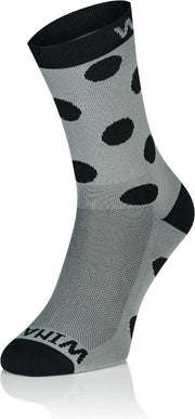 Winaar GB Fietssokken Grijs/Zwart Stippen Maat XS (36-38)
