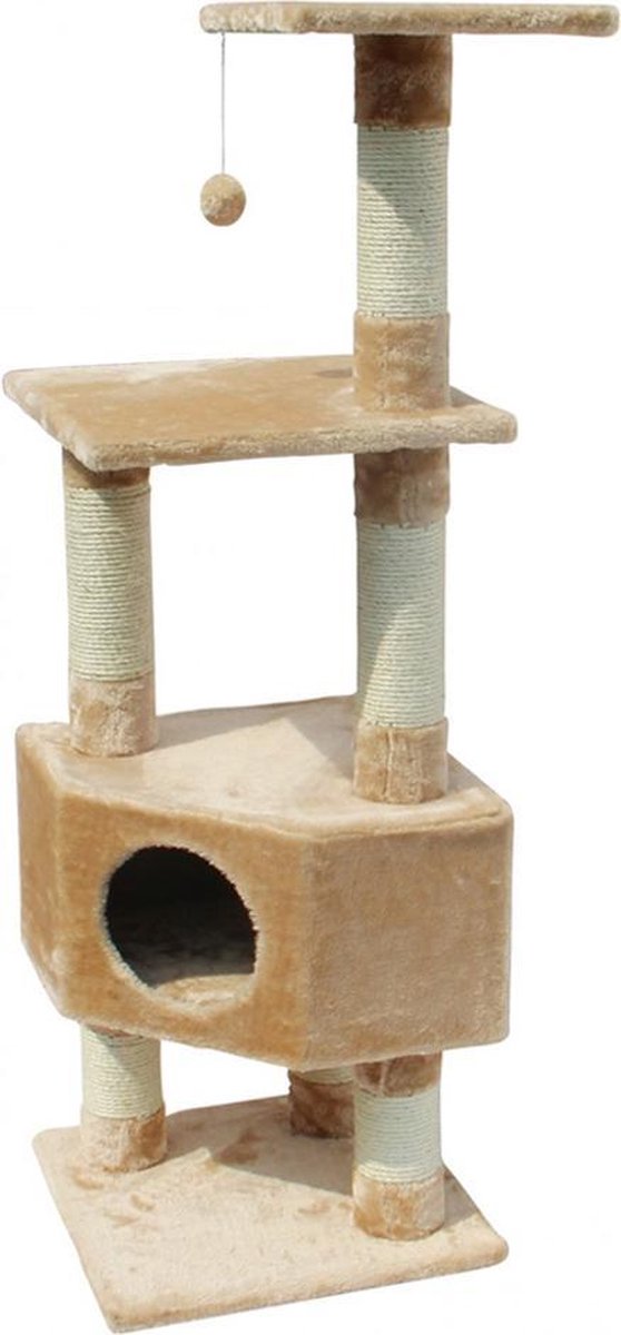 Ebi Classic-Eco Loona Krabpaal - Beige - 40 x 40 x 135 cm