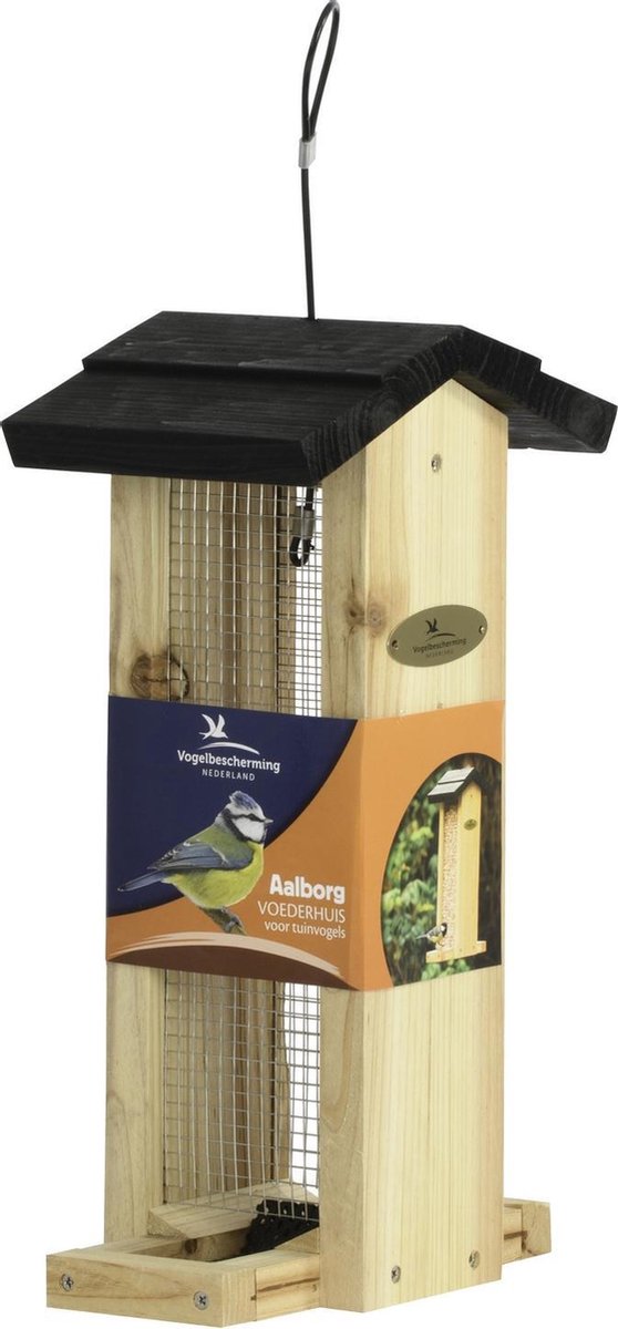 Wildbird Voederhuis Roskilde - Voederhuis - 21x15x37 cm Zwart