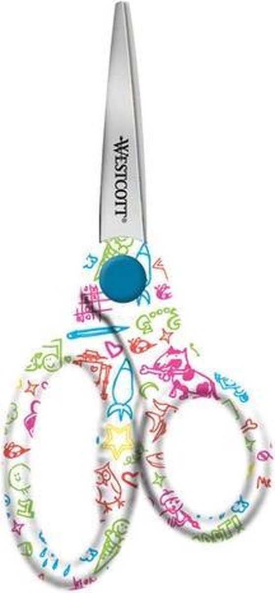 schaar Westcott 13cm School kunststof grip