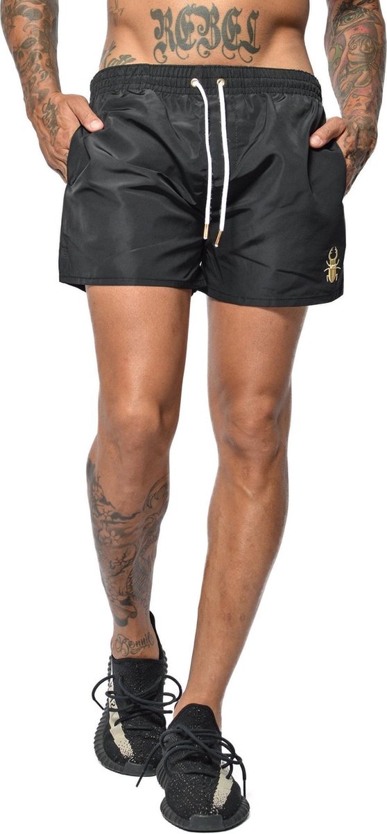Conflict Swim Short Beetle Black