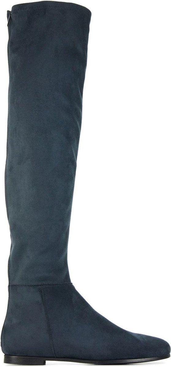 Stefano Lauran Vrouwen Suède  Overknee laarzen / Laarzen / Damesschoenen S1059 - Blauw - maat 42