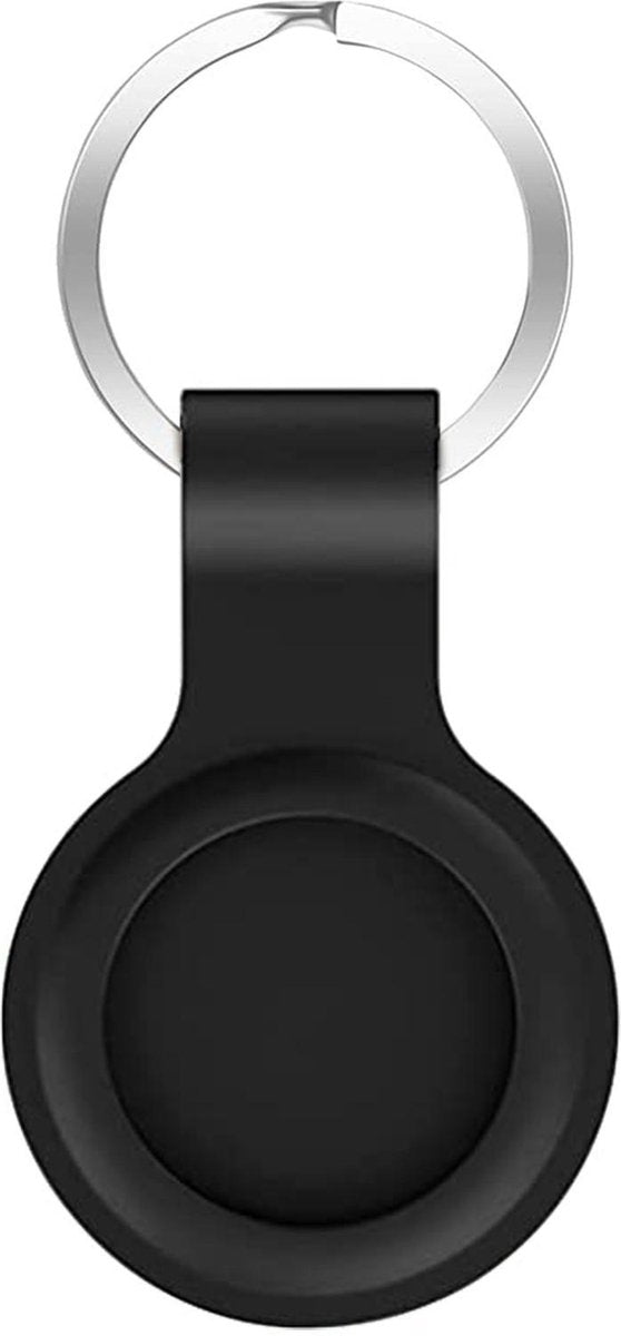 Airtag-Sleutelhanger AirTag Hoesje Hanger Sleutelhanger Siliconen Zwart