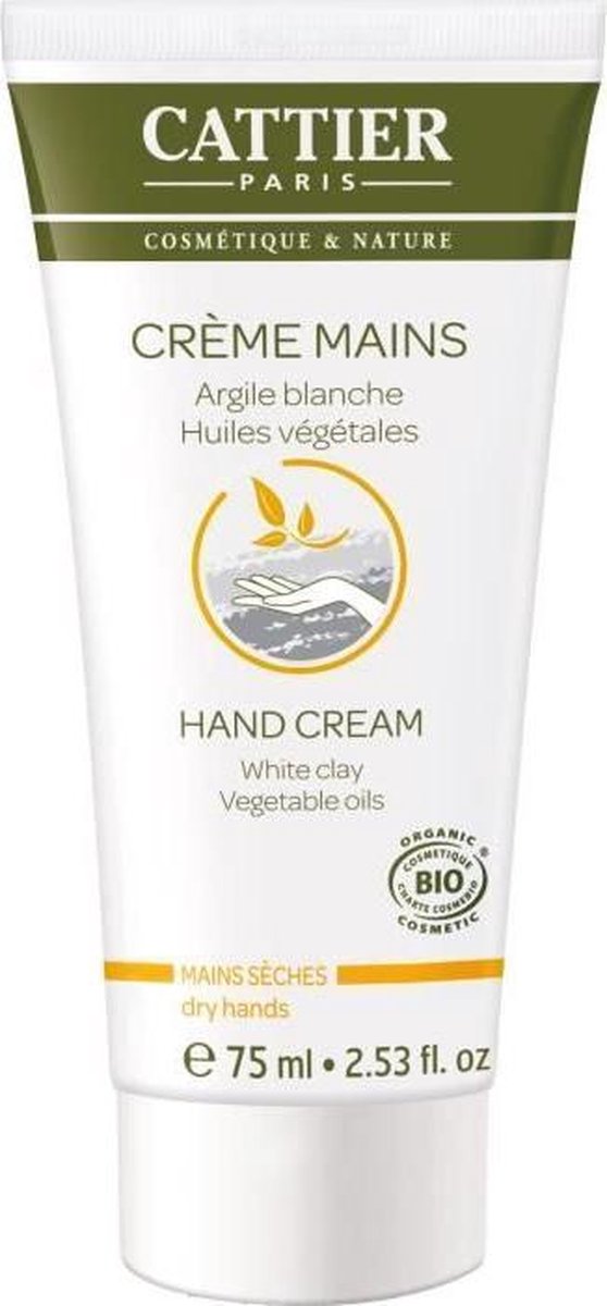 Cattier Organic Dry Hand Cream 75 Ml