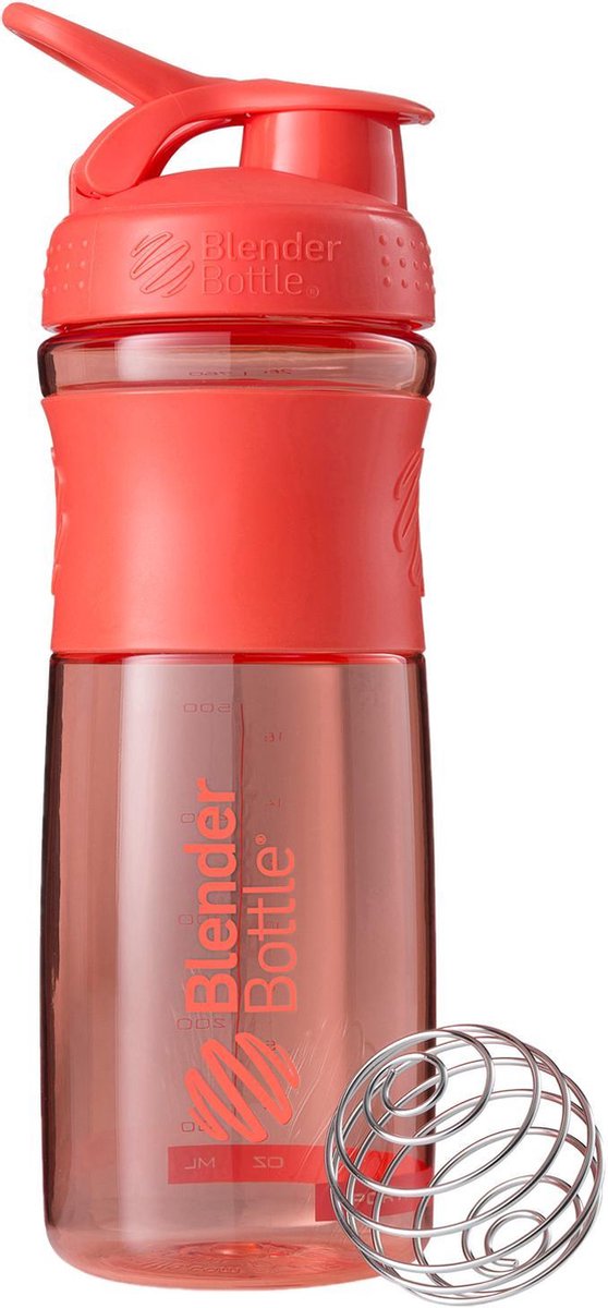 BlenderBottle™ SPORTMIXER Big Koraalrood met oog - Eiwitshaker / Bidon / Shakebeker  - 820 ml