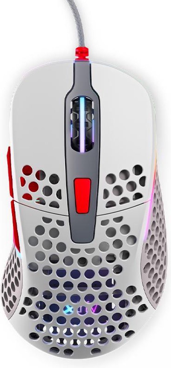 Xtrfy M4 Ultra Light - Optische Esport Gaming muis met RGB - Retro grijs