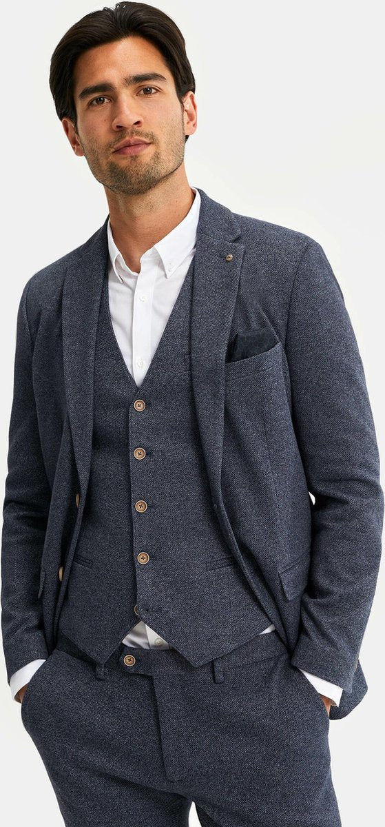 WE Fashion Heren slim fit blazer