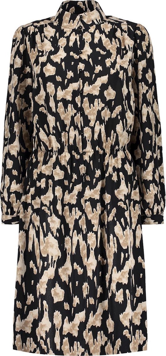 Dress Aop Irregular Leopard 07839 Black/sand