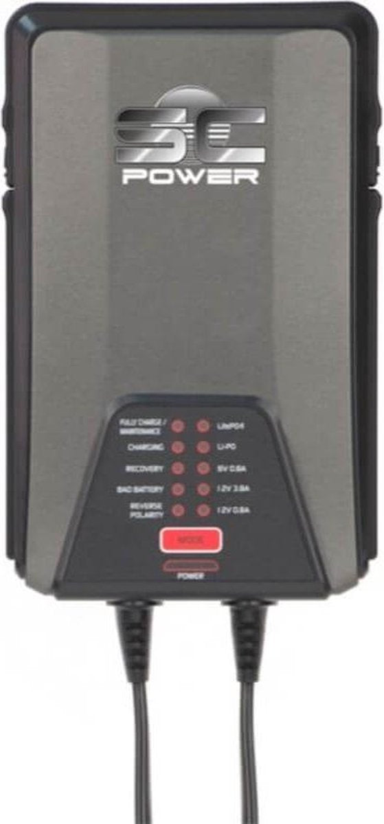 Smart acculader Landport SC38 6/12 Volt - 1 - 60 Ah voor loodzuuraccu