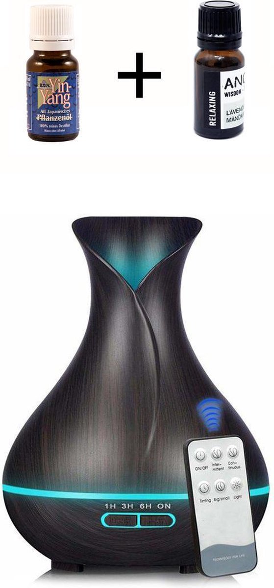 Flower aroma diffuser - Japanse olie - 500 ml - LEDs - 5 recepten