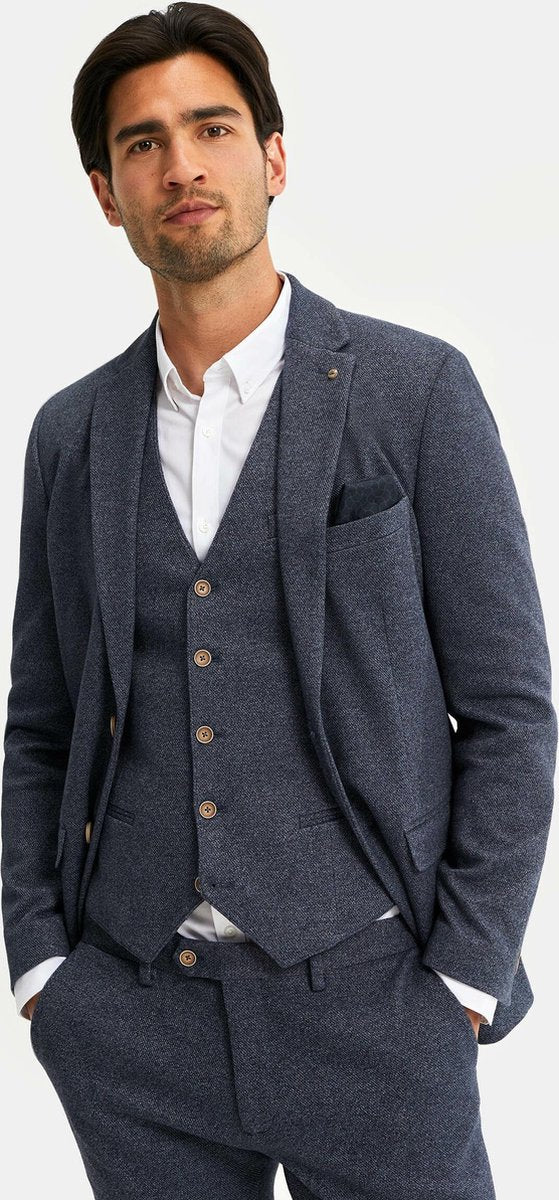 WE Fashion Heren slim fit blazer