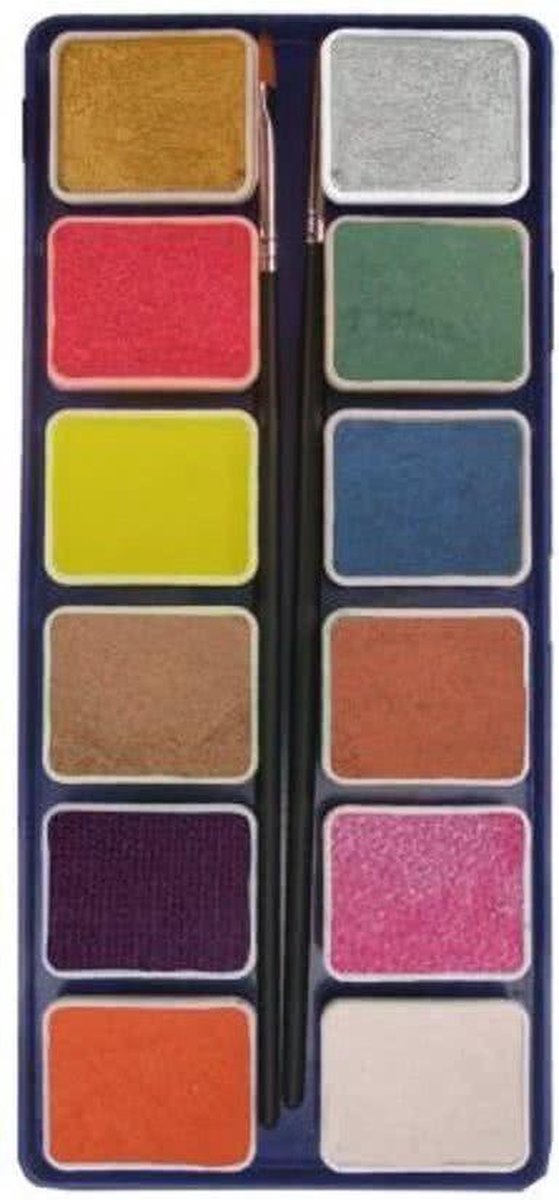 Face & Bodypaint - Metallic - 12 Kleuren