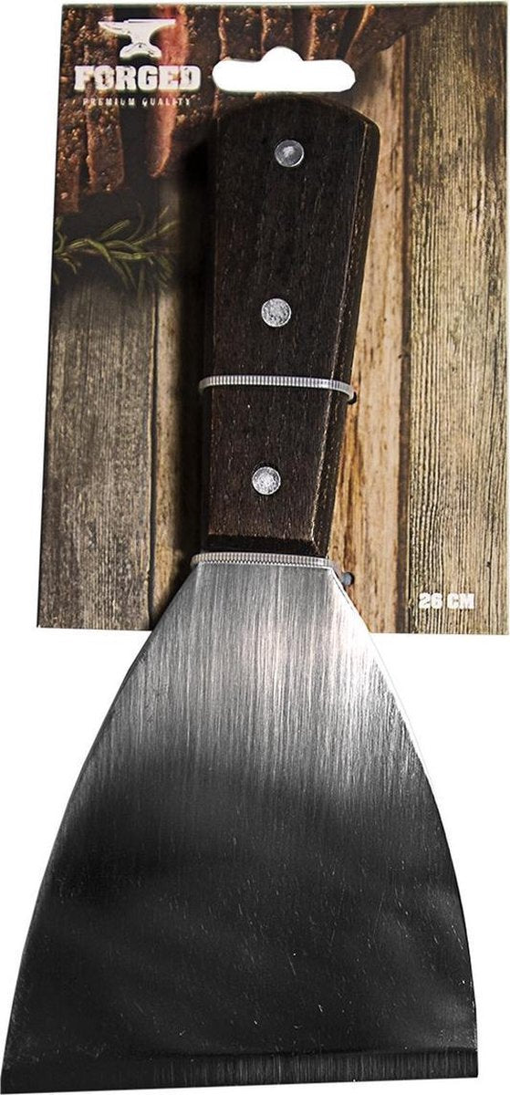 RVS barbecuespatel / bbq spatel 21 cm - Bakplaten reinigen/schoonmaken spatels - Reinigingsspatel