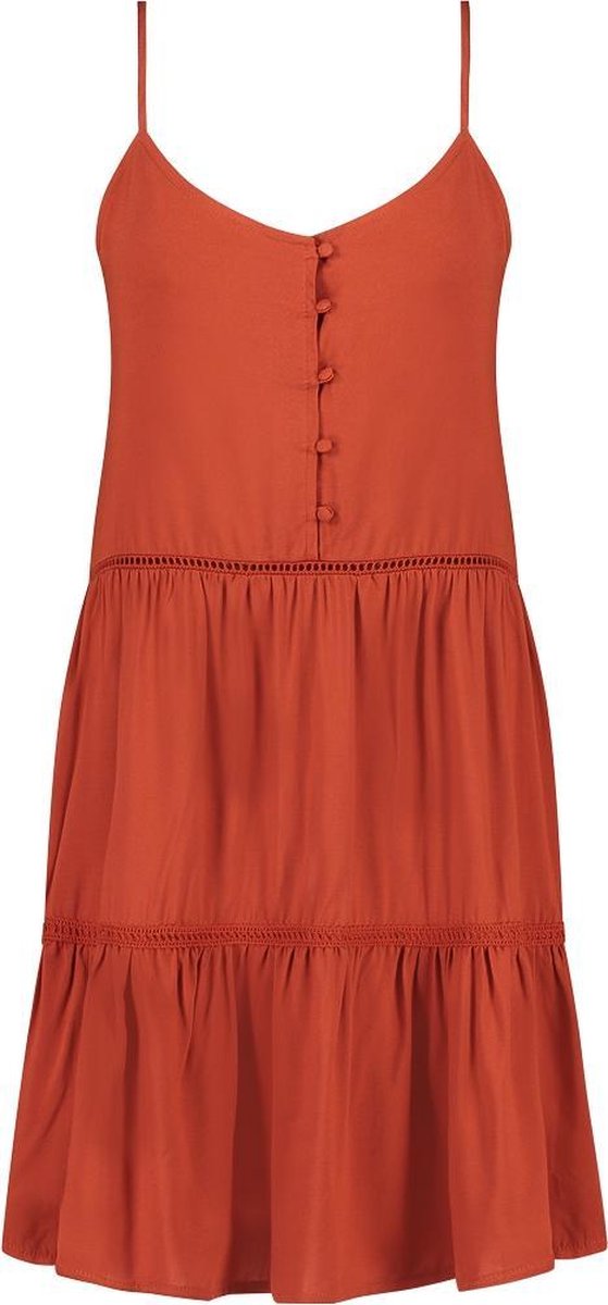 Beachlife Earthy Shimmer Strandjurk met spaghettibandjes Dames - Maat L