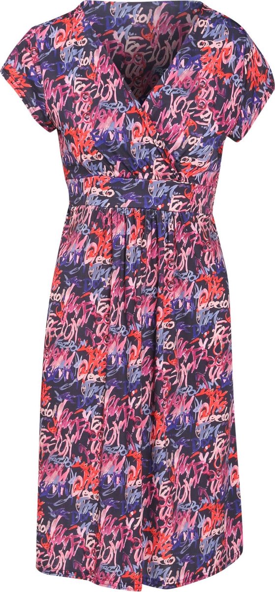 Cassis - Jurk in tricot met een print - Roze