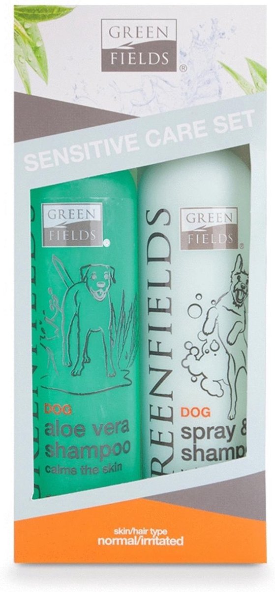 Greenfields Hondenshampoo - Gevoelige Huid Verzorgingsset - 2x250ml