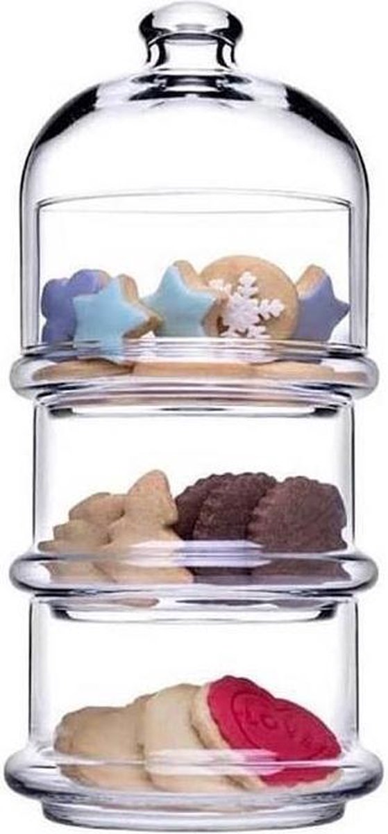 Paşabahçe Bonboniere 3 delig m. deksel Villa Patisserie