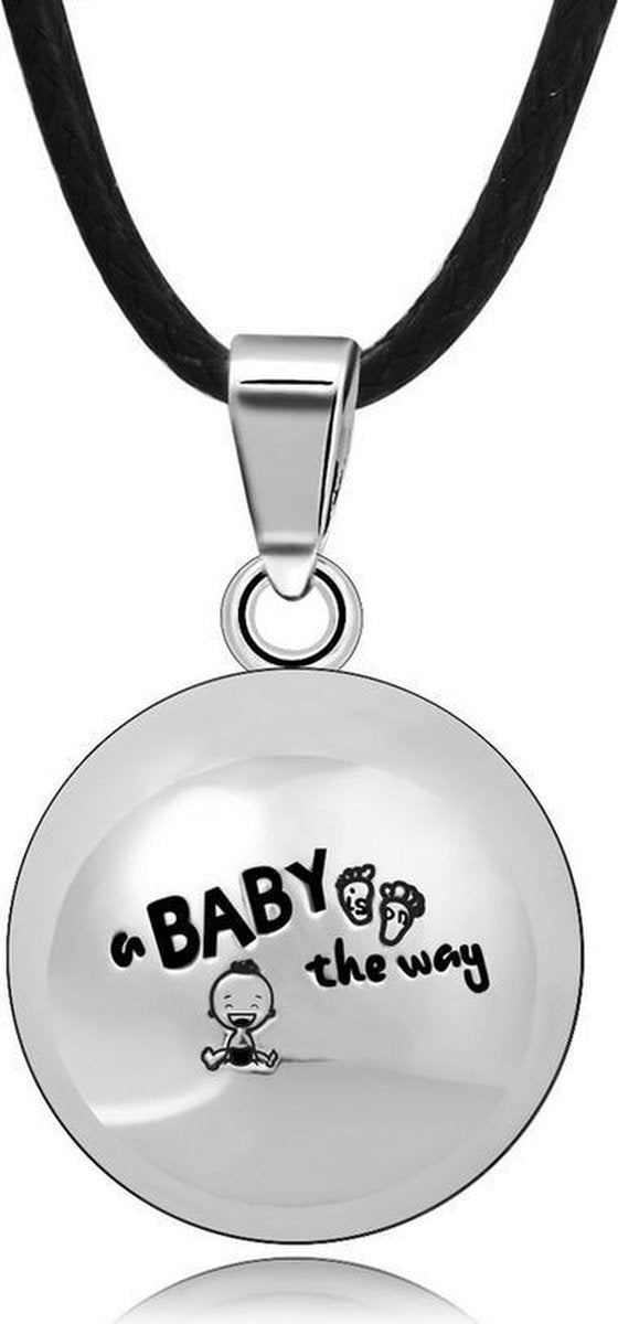 Clariz zwangerschapsbel verzilverd met Baby on the way