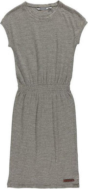 Moscow jurk white sand/ seaweed stripe - Maat 176
