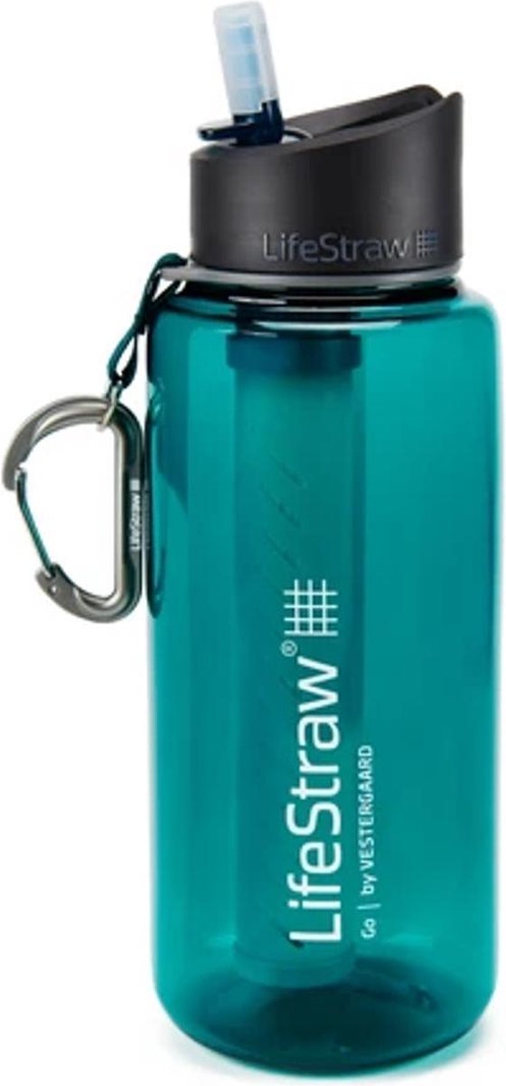 LifeStraw waterfilterfles Go 1 liter - Dark Teal - Groen