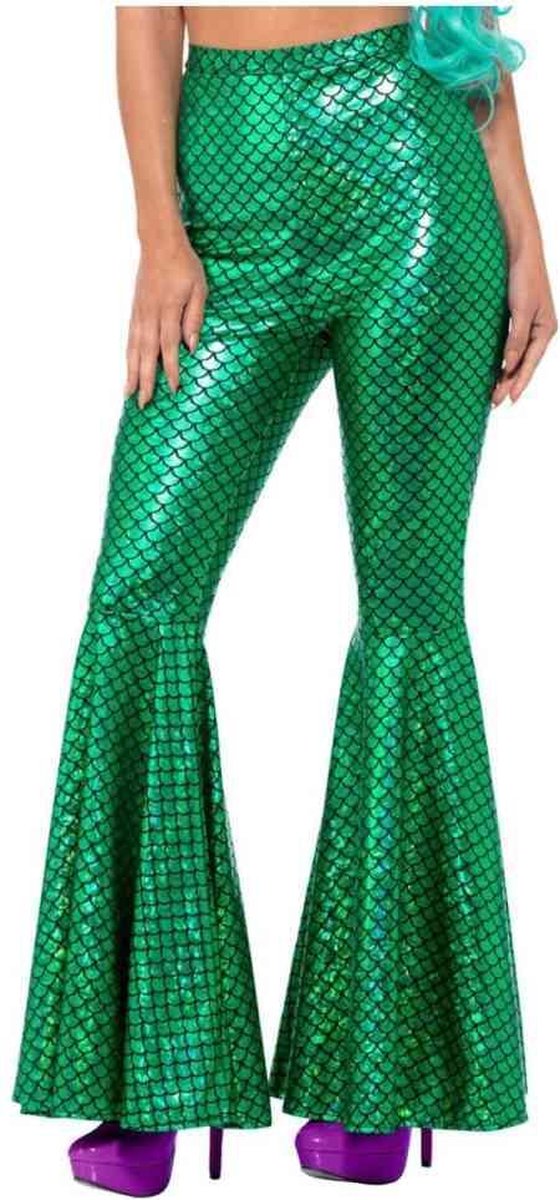 Zeemeermin Kostuum | Groene Zeemeermin Schubben Broek Vrouw | Small | Carnaval kostuum | Verkleedkleding