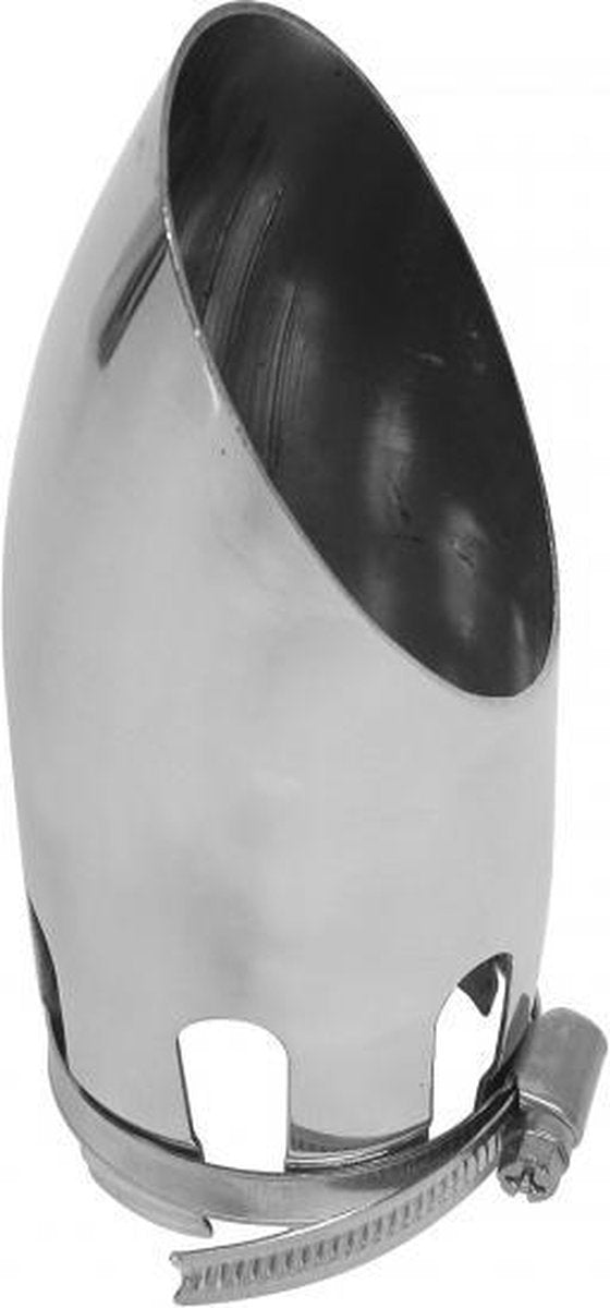 Uitlaatsierstuk inox gebogen 30-54mm