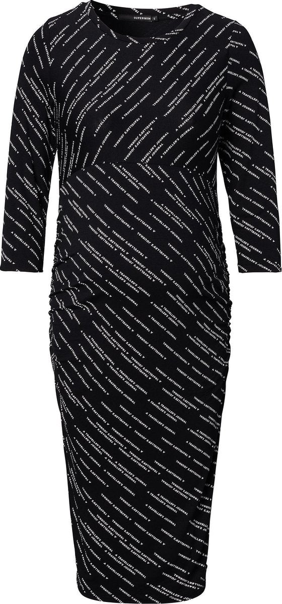 Supermom Jurk Text Black Zwangerschap Maat M