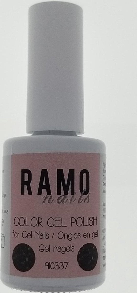 Ramo gelpolish 910337-gel nagellak-gel polish-gellak-uv&led-15ml-soak off-zwart glitter