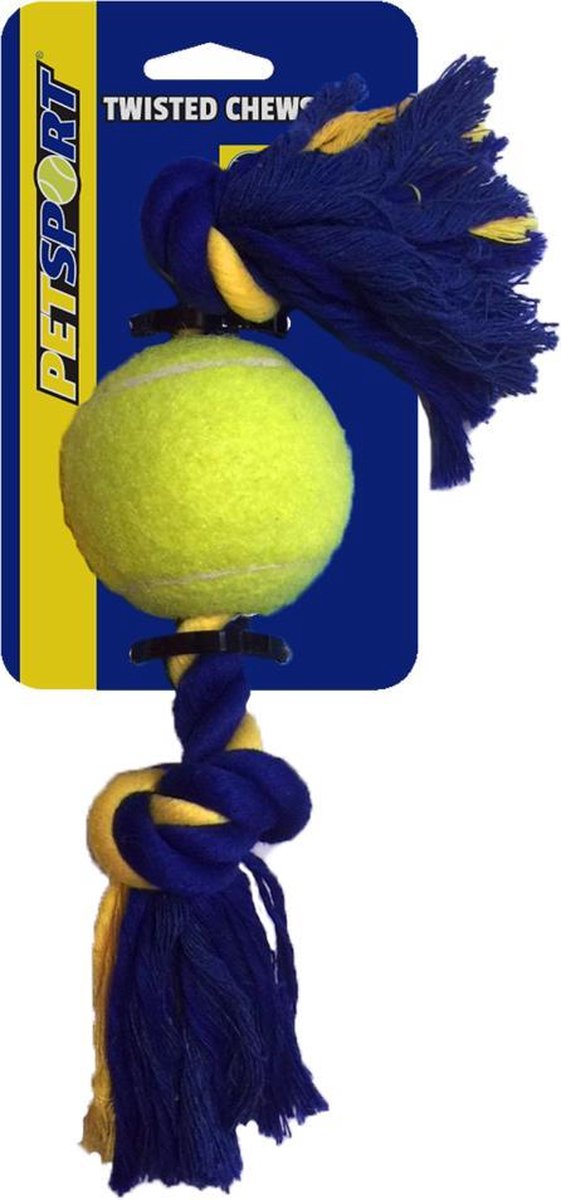 Medium 2-Knot Cotton Rope 26 cm with Tuff Ball (6 cm)
