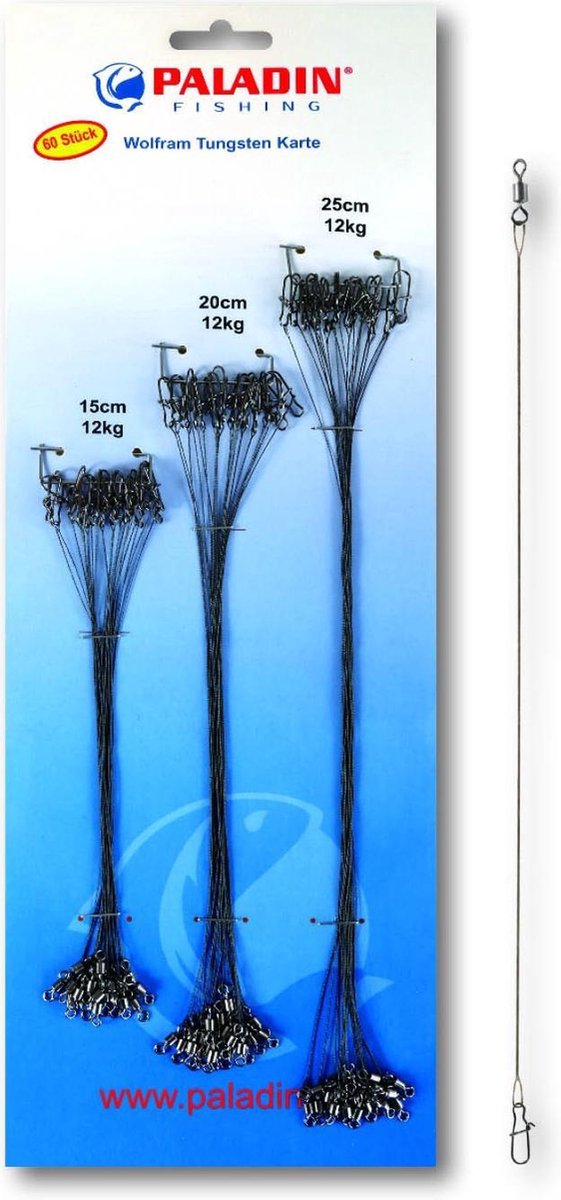 Wolfram Tungsten Leaders op kaart - 1 x 60 stuks