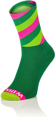 Winaar CX K-Power Fietssokken Groen/Roze Maat XS (36-38) - 3 Paar
