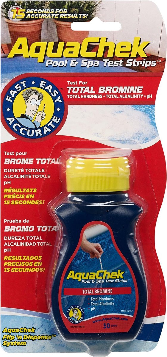Aquacheck Teststrips Red 4-in-1 50 stuks - Meet broom