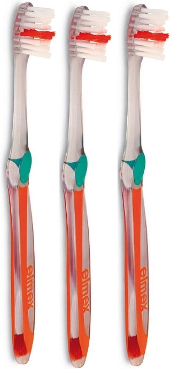 Elmex Anti Caries Medium - 3 Stuks - Tandenborstel - Voordeelverpakking