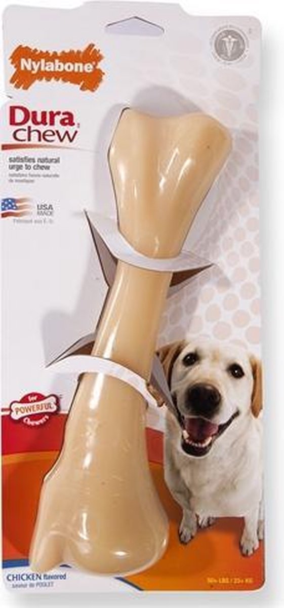 Nylabone extreme chew bone kipsmaak - vanaf 23 kg - 1 stuks