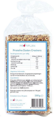 Protiplan | Proteïne Zaden Crackers | Doos 10 stuks | 10 x (8 x 25g)  | Eiwitrijke voeding | Koolhydraatarme Crackers   | Afvallen met gezond en lekker eten!