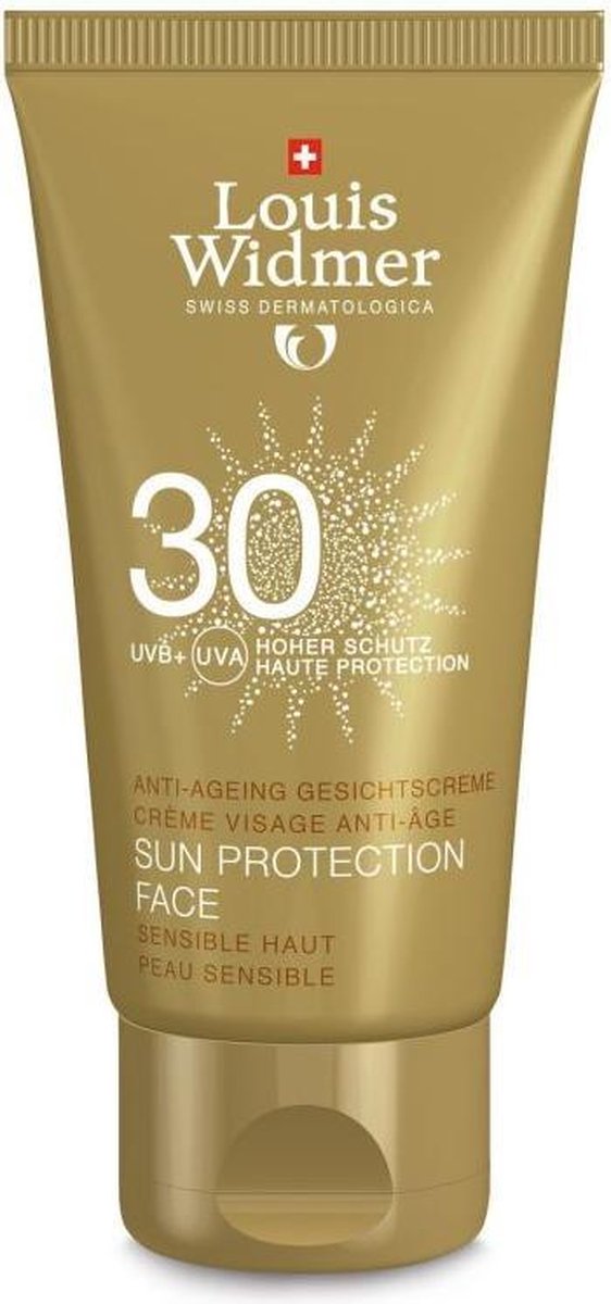 Louis Widmer Sun Protection Face Zonder Parfum Zonnecreme SPF30 - 50 ml