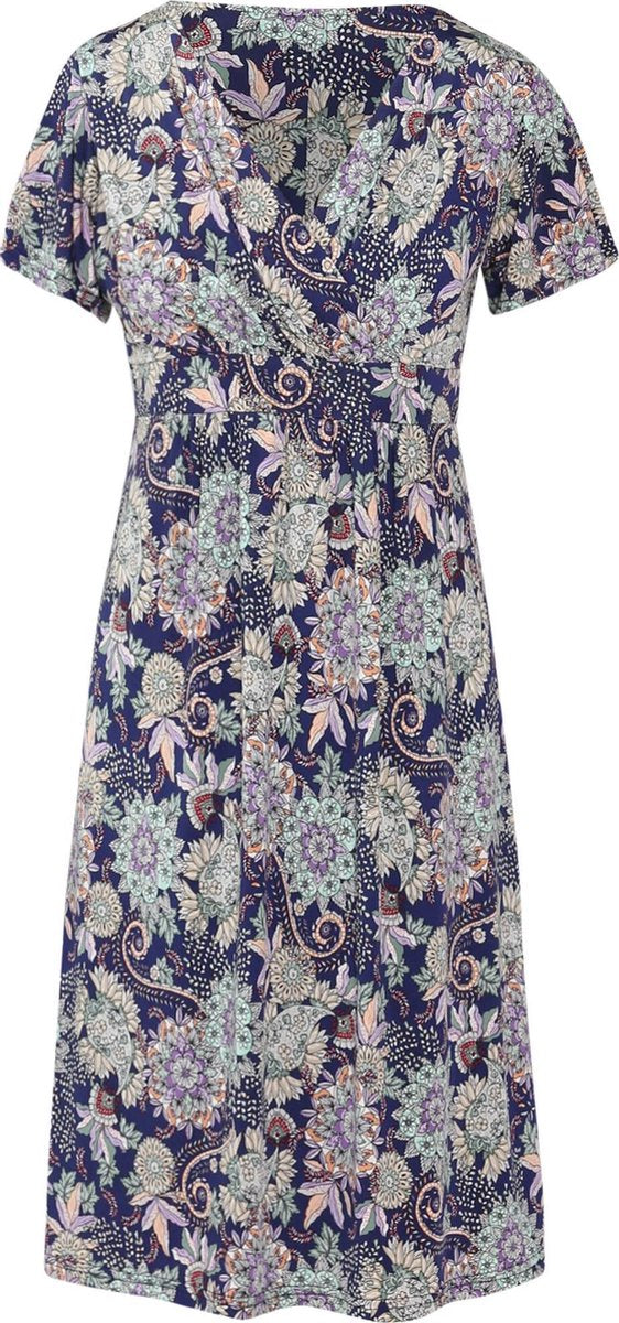 Cassis - Jurk in tricot met bloemenprint - Violet