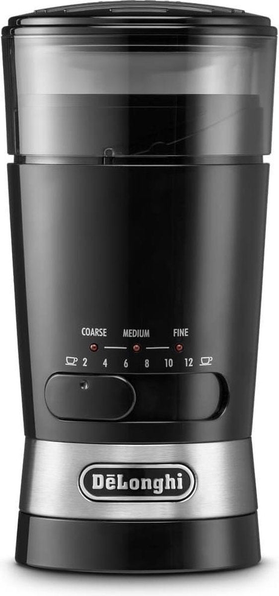 De'Longhi - Koffiemolen - Roestvrij staal - Zwart - 100 gram