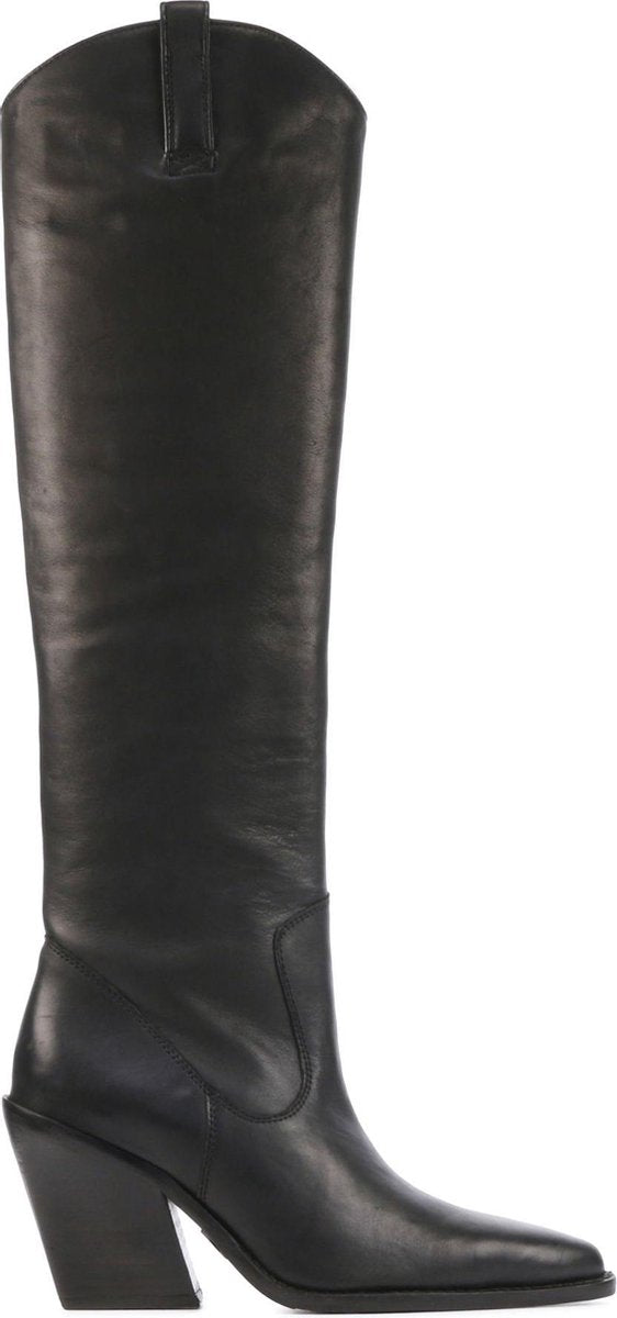 Bronx Vrouwen Leer  Cowboylaarzen / Laarzen / Damesschoenen 14176-e - Zwart - maat 36
