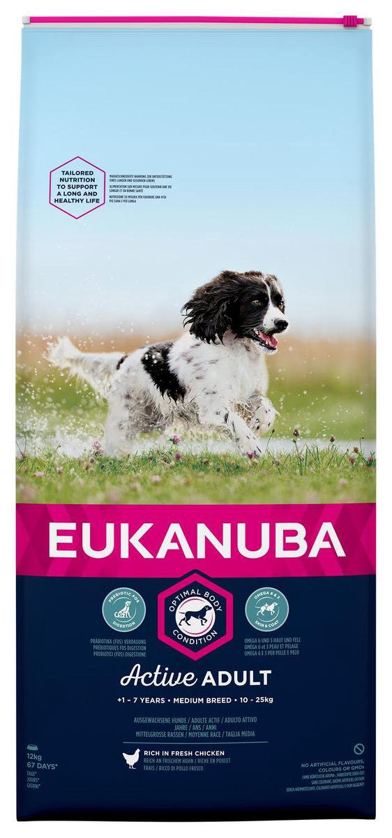 Eukanuba Dog Adult - Medium Breed - Kip - Hondenvoer - 12 kg