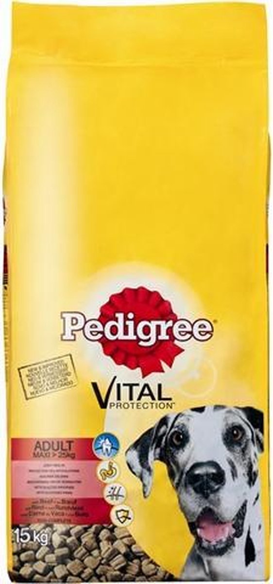 Pedigree droog adult maxi rund - 15 kg - 1 stuks