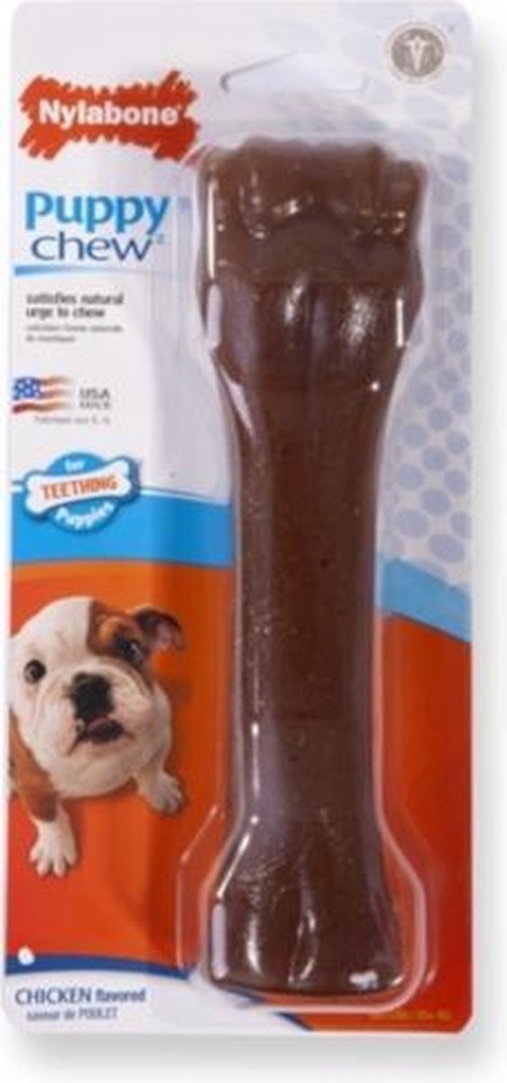 Nylabone Kauwbot Kipsmaak 25 X 11 Cm Nylon Bruin