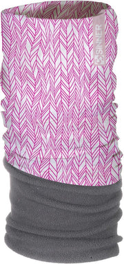 Sinner Fleece Bandana Irr. Lines Unisex Nekwarmer - Roze/Wit