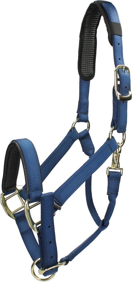 Shires Halster Nylon Topaz - Dark Blue-blue - pony