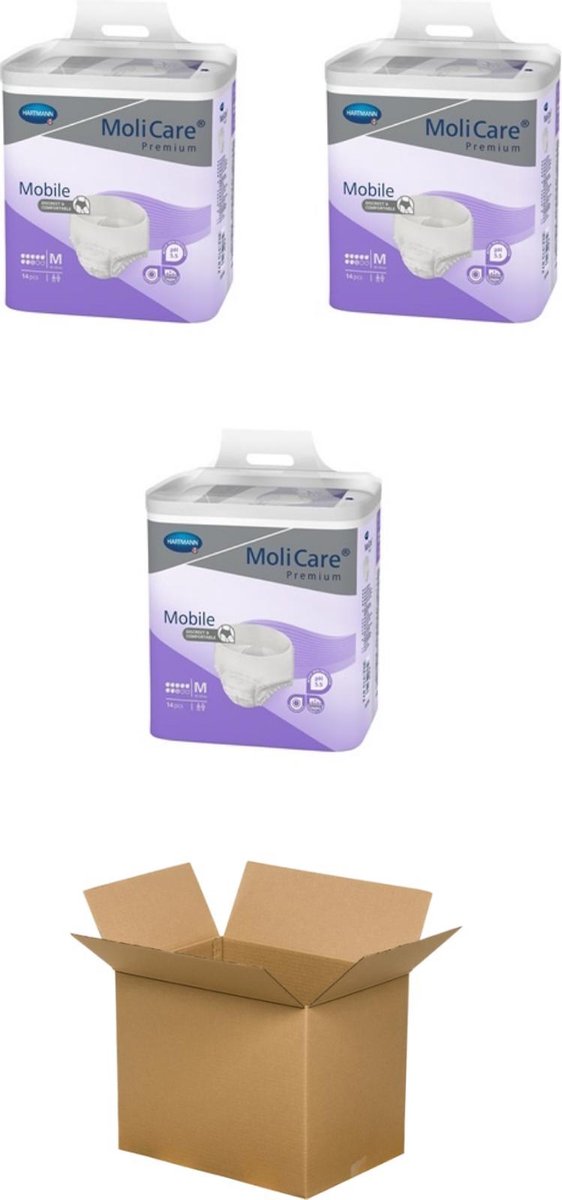 Hartmann MoliCare Premium Mobile 8 druppels Medium- Karton van 42 incontinentieslips