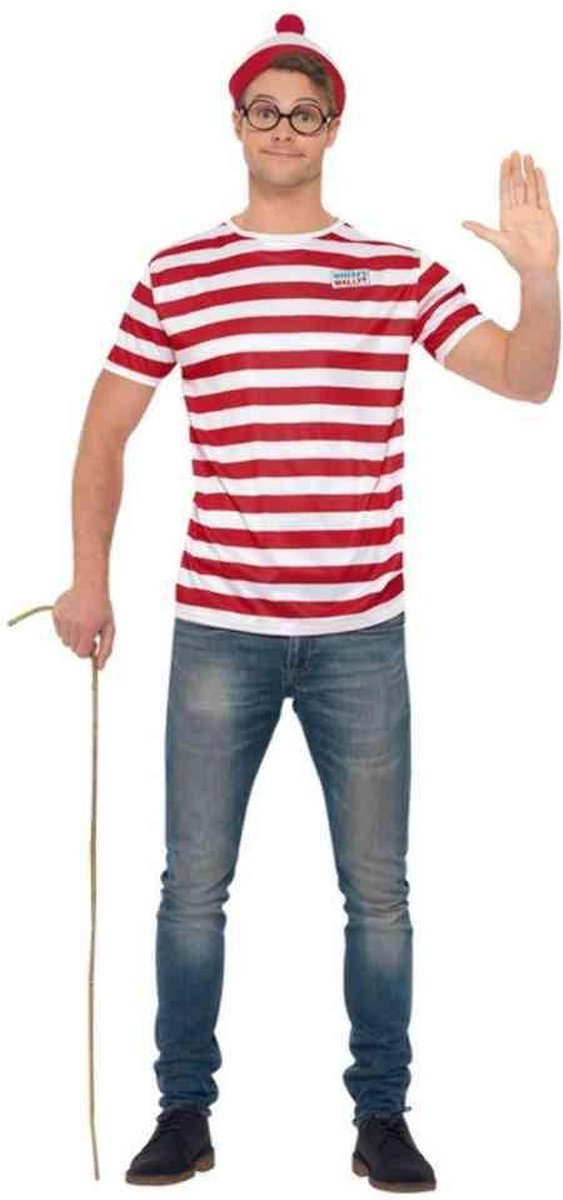 Waar is Wally verkleedset - Maatkeuze: Maat XL