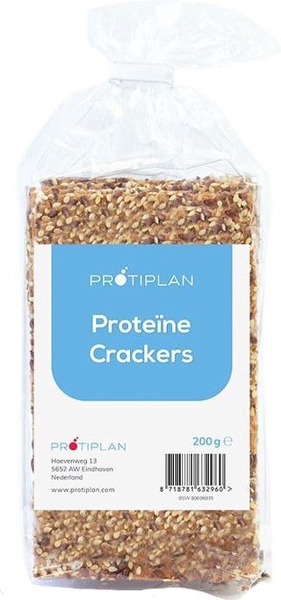 Protiplan | Proteine Zaden Crackers | 8 x 25 gram  | Eiwitrijke voeding | Koolhydraatarme Crackers   | Afvallen met gezond en lekker eten!