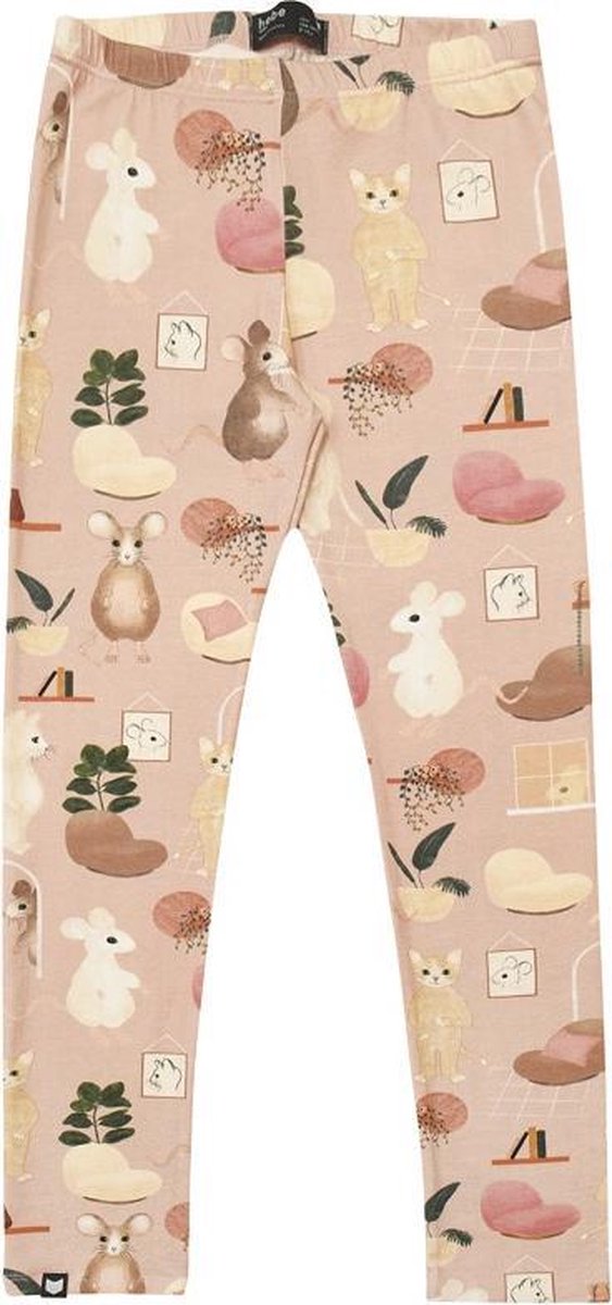 HEBE - legging - sweet home - roze - Maat 98/104