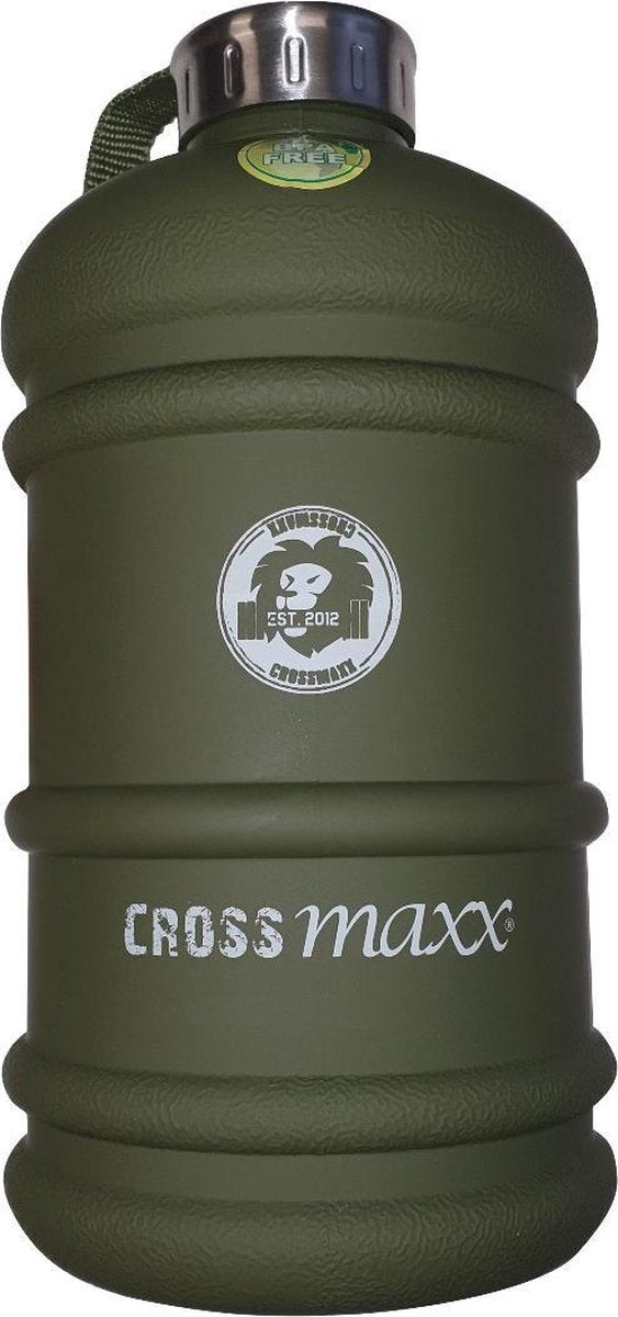 Crossmaxx Waterfles- The Tank - Bidon - 2 Liter - Legergroen