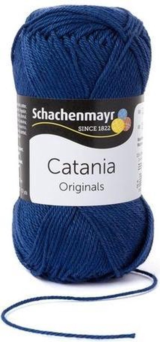 Schachenmayr Catania katoen 164 jeans bleu. PAK MET 7 BOLLEN a 50 GRAM. KL. NUM. 20075695.